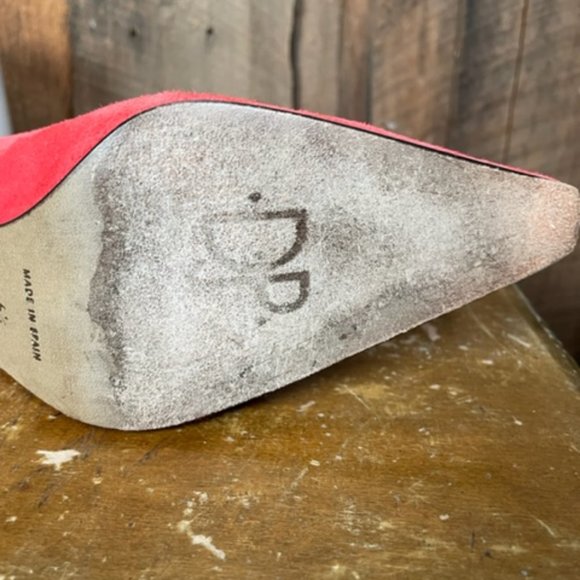 Donald J. Pliner Red Suede Mules - Size 6 1/2 - Picture 11 of 14